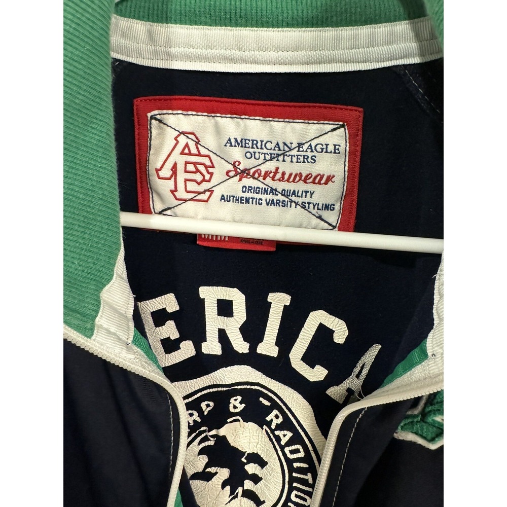American Eagle Sportswear Mens M Long Sleeve Full Zip Varsity Track Jacket - Picture 2 of 4